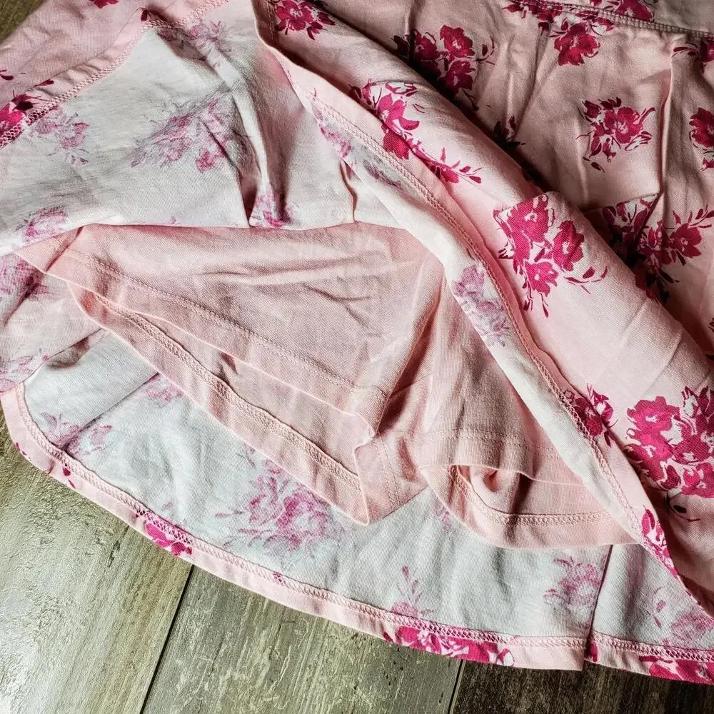 Childrens Place Pink Tinge Floral Knit Skort and Top Outfit Size XXL 16 Girls